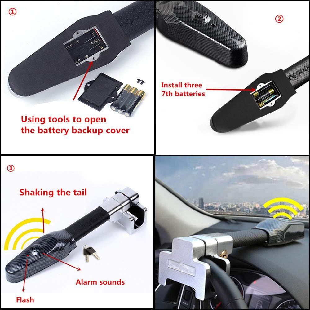 Car Steering Wheel Anti-Theft Alarm Lock T-Type Lock