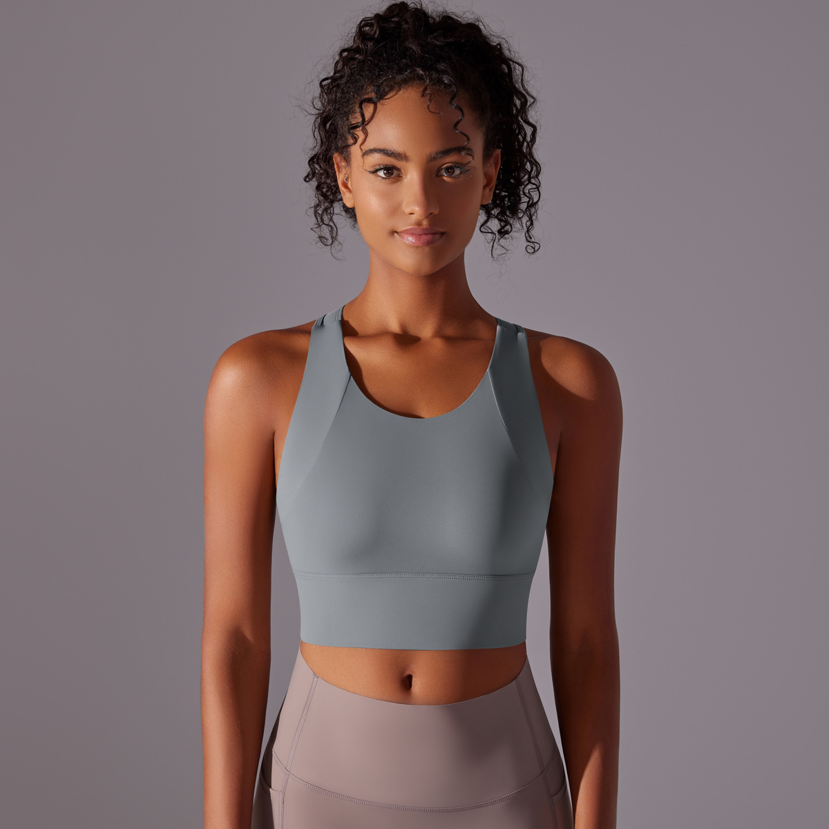 Taza fija de una sola pieza chaleco deportivo curva de cohesión ropa interior deportiva Adelgazamiento Belleza espalda fitness ropa de yoga sujetador para las mujeres