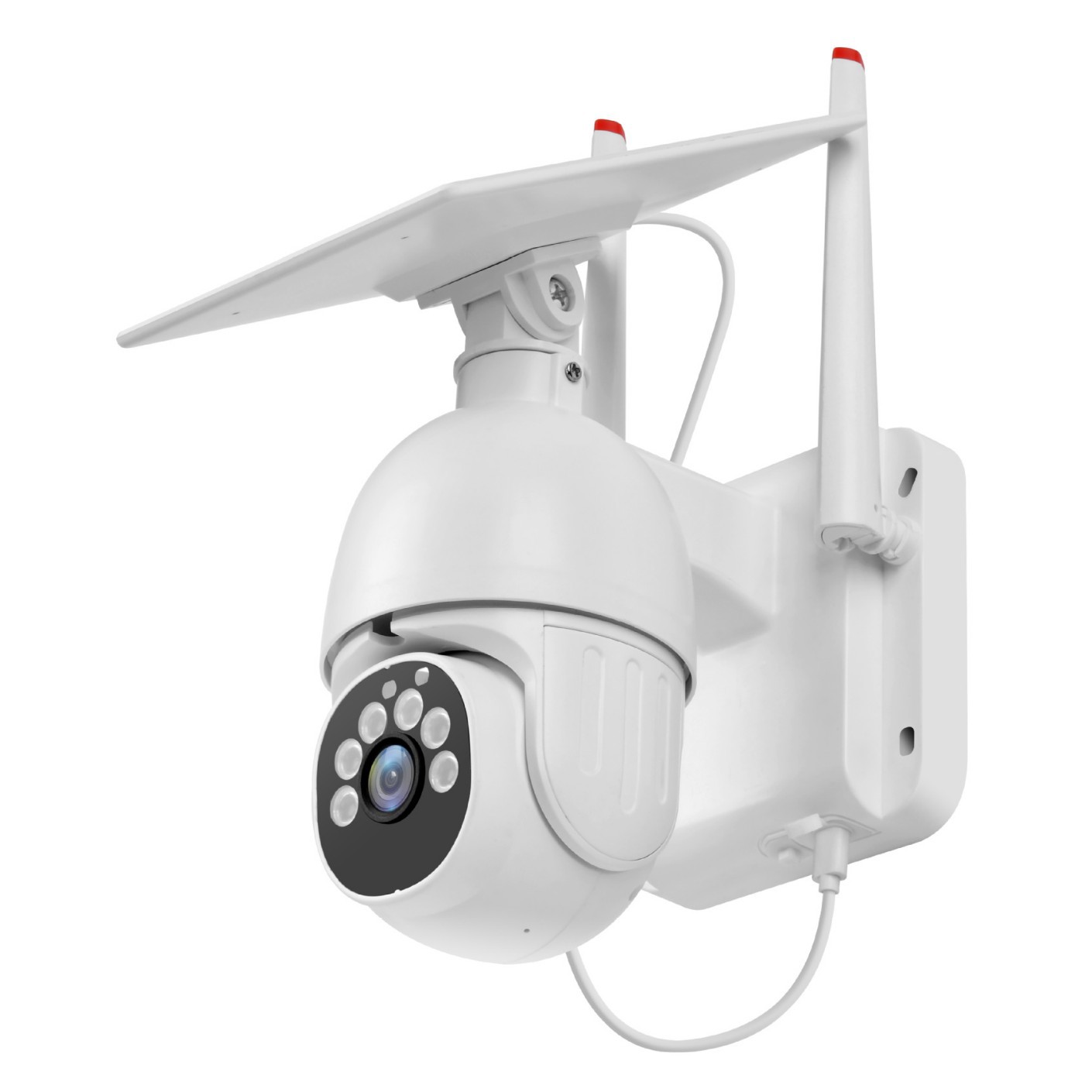 TUYA太阳能6灯球机高清摄像头WiFi室外监控远程监控双向语音