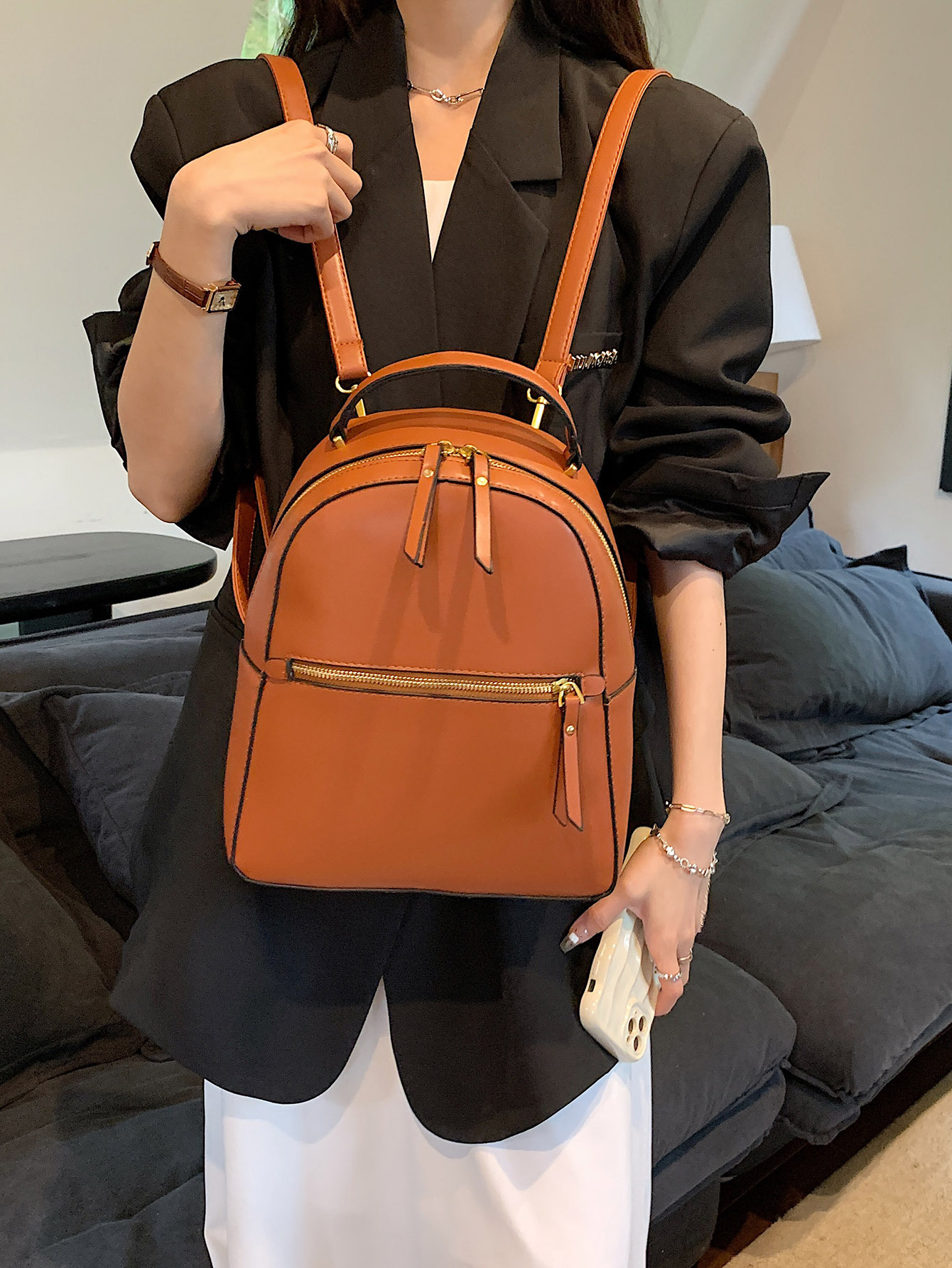 Mochila para mujeres 2026 primavera nueva moda mochila de tendencia transfronteriza original mochila de moda alta sensación