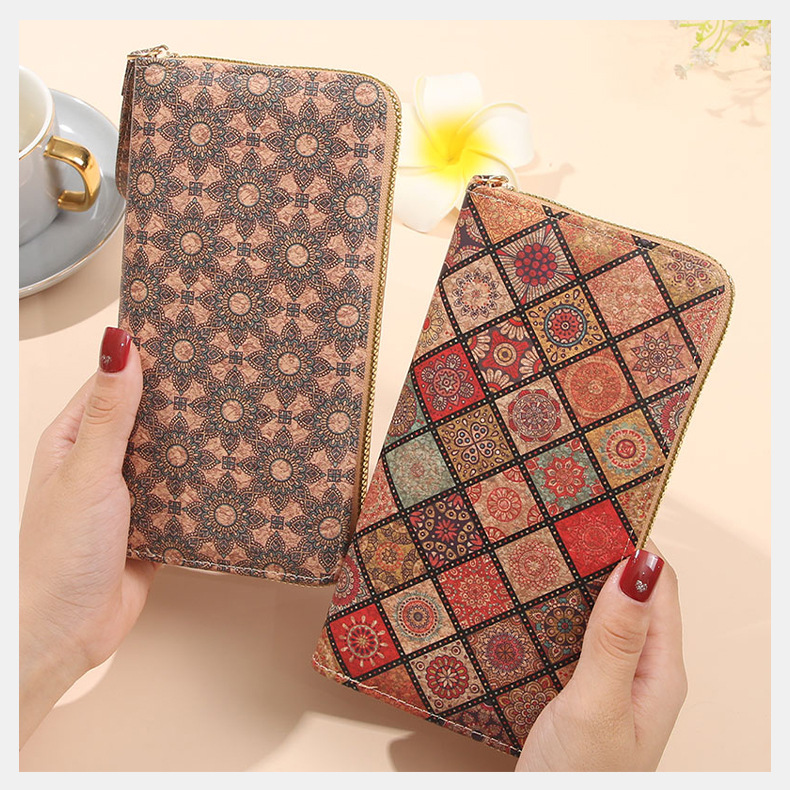 90g Weight Polyester Lining Material Zipper Closure Type Long Wallets Bags Type 1 Piece Quantity Daily Occasion Pu Leather Material Geometric Pattern All Seasons Season Women's Gender Vintage Style Style Square Shape Women's Geometric Pu Leather Zipper Long Wallets 无