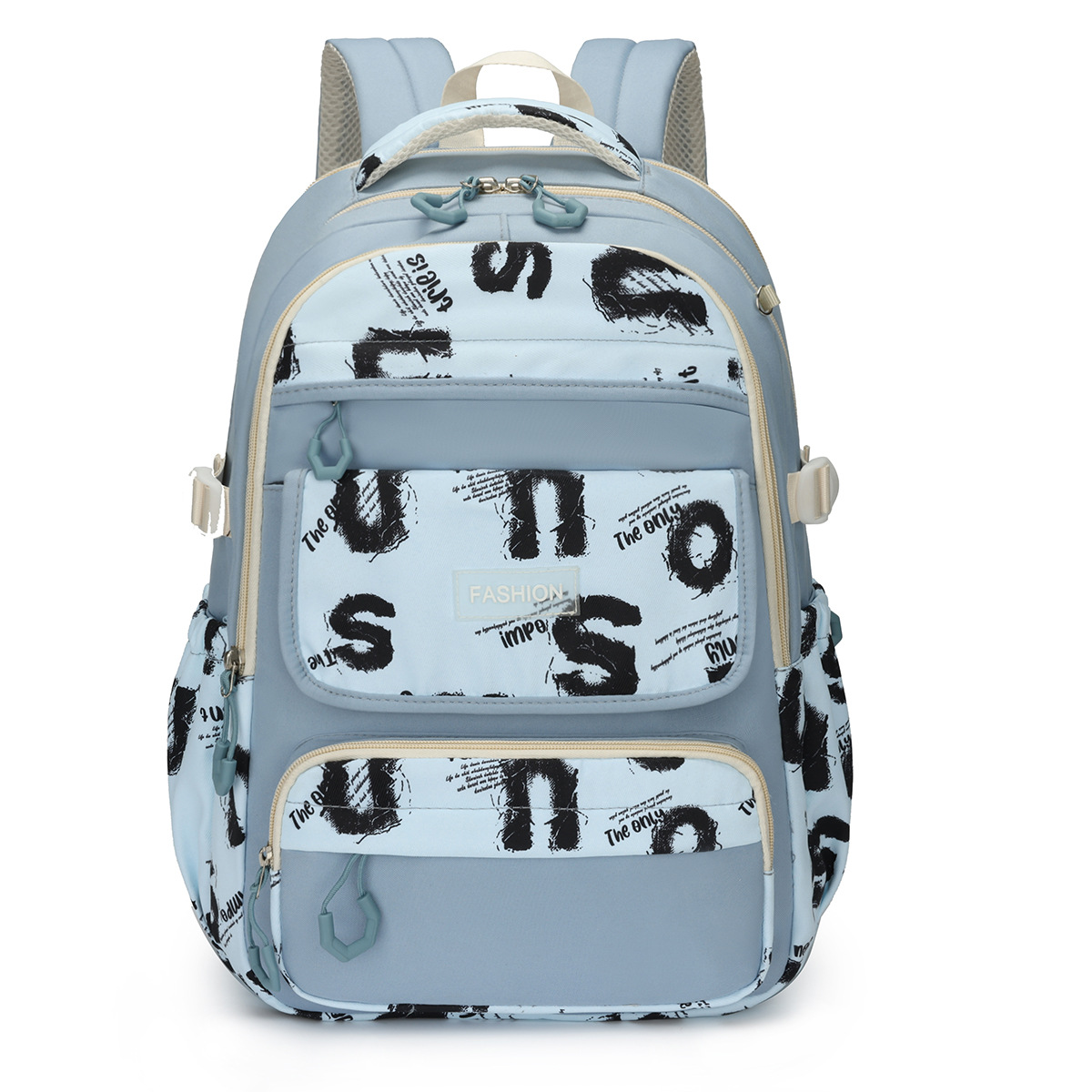 Mochila de todo fósforo, mochila de gran capacidad para la escuela secundaria y secundaria, mochila para estudiantes universitarios de moda casual, mochila de viaje de cercanías al por mayor