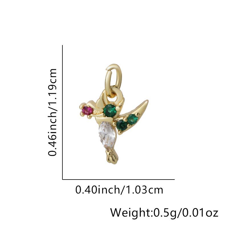 1g Weight 1 Piece 12.1*11.1mm Copper Zircon Starfish Pendant