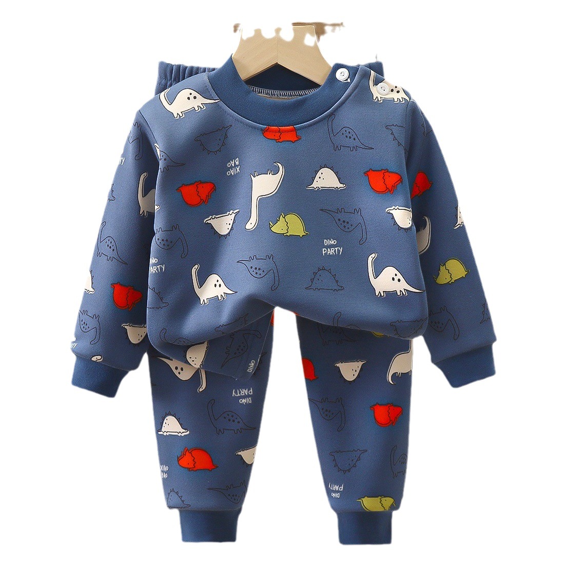 Ropa interior para niños traje cálido forrado de lana para niños nueva ropa de otoño para niñas de seda de leche engrosada pantalones largos pijamas ropa para niños