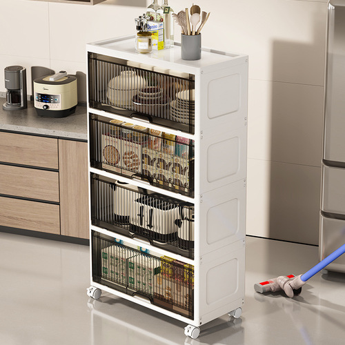 40-70CM Multi-layer Hinged Drawer-style Living Room Kitchen Toy Storage Cabinet Snack Miscellaneous Cabinet Transparent Storage Cabinet