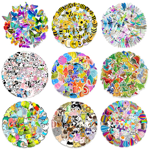A variety of 50 non-infringing animal cartoon graffiti stickers for cars, mobile phones, tablets, water bottles, decorative waterproof stickers