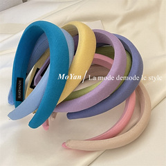 Candy-Colored Sponge High-Top Hair Claw Headband, 2022 New Trendy & Versatile Wide-Edge Headband for Outings—Perfect Facial Care Accessory