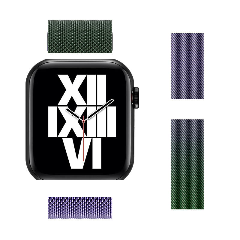 Adecuado para Apple reloj de Milan agradable iwatch1-9 generación SE correa de hebilla magnética de acero inoxidable