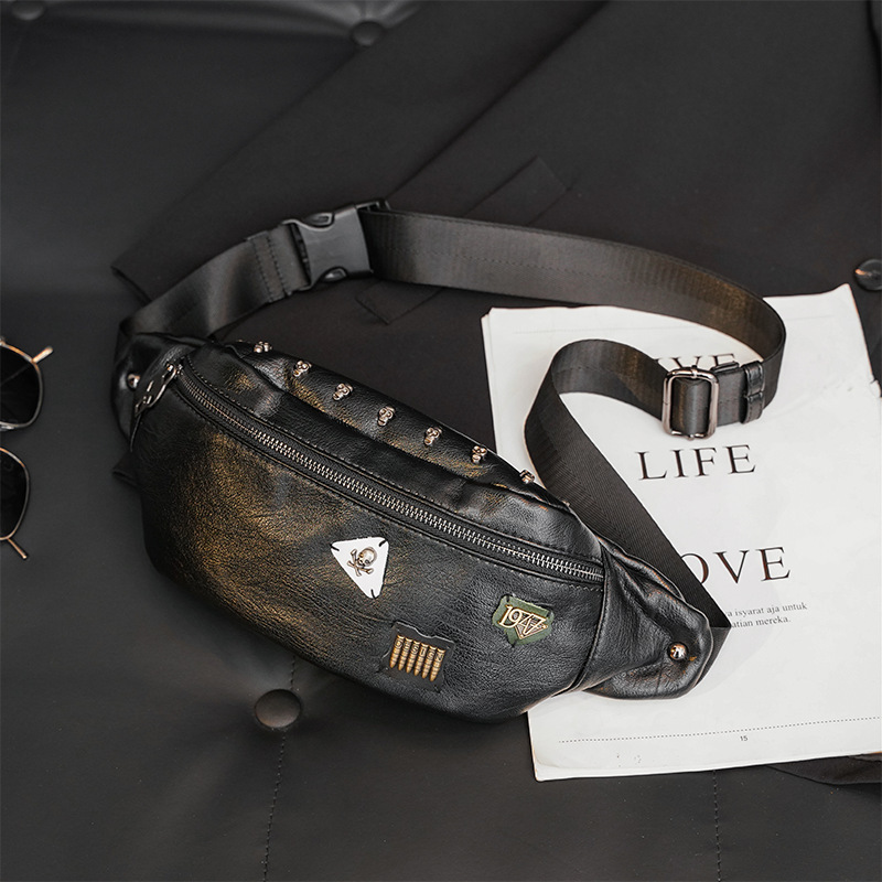 Casual Street Mobile Phone Bag Waist Bag Outdoor Cycling Backpack Satchel Korean Trendy Men's Leather Small Chest Bag Crossbody Bag Casual Street Mobile Phone Bag Waist Bag Outdoor Cycling Backpack Satchel Korean Trendy Men's Leather Small Chest Bag Crossbody Bag
