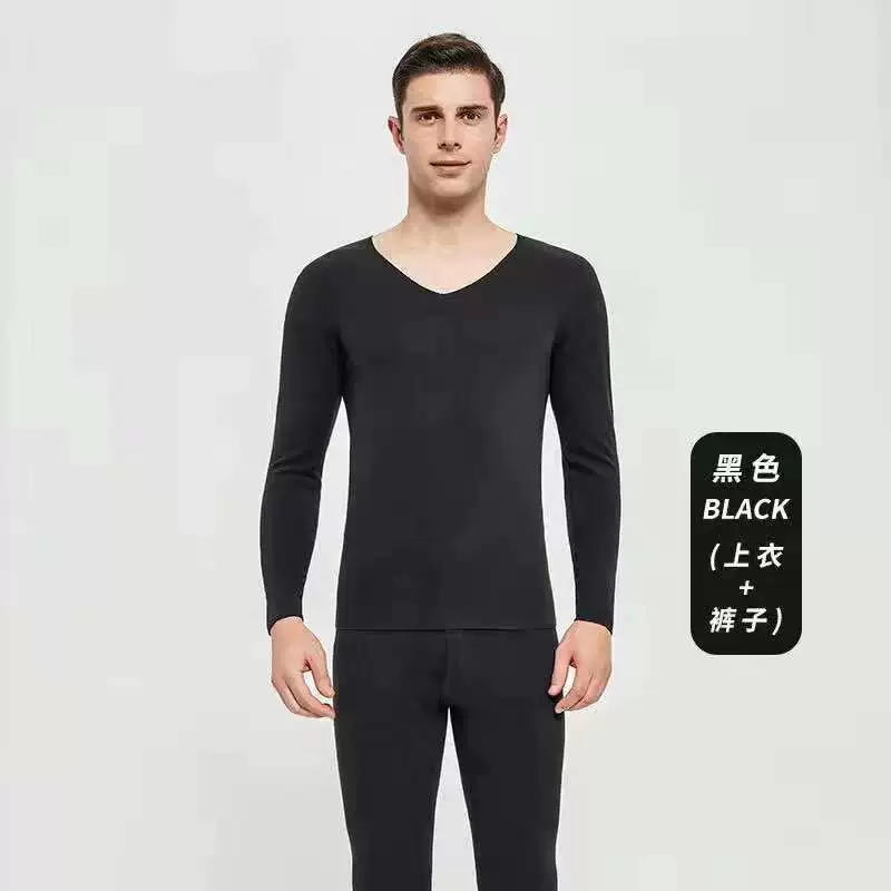 Men's winter fleece keep warm thermal underwear, trousers, wholesale, V-neckline, increased thickness