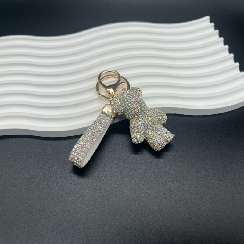 Diamond-Encrusted Kawaii Bear Cute Car Key Pendant Key Pendant Key Chain Bag Violent Bear Keychain