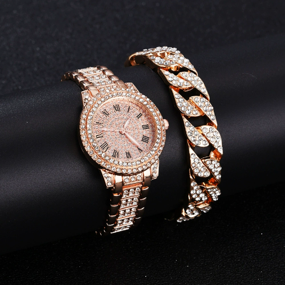 TikTok, часы, циферблат, инкрустирован diamonds, маленький циферблат