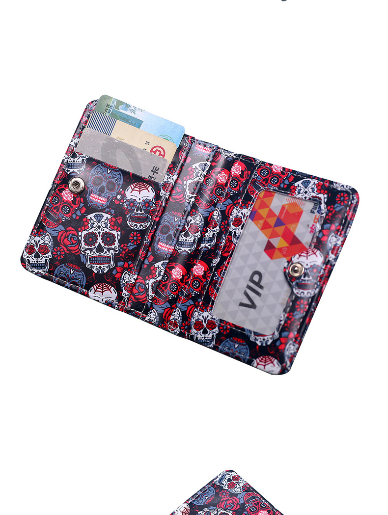 37g Weight Nylon Lining Material Open Closure Type Small Wallets Bags Type 1 Piece Quantity Holiday, Party Occasion PVC Material Halloween Festival Skull Pattern All Seasons Season Unisex Gender Printing Design Retro, Cool Style Style Square Shape Unisex Skull PVC Open Small Wallets 5