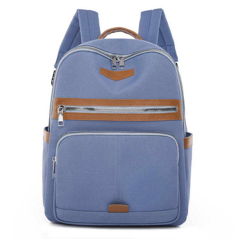 2023 verano nuevo estilo casual damas mochila de tela Oxford moda contraste color gran capacidad mochila de viaje al aire libre al por mayor