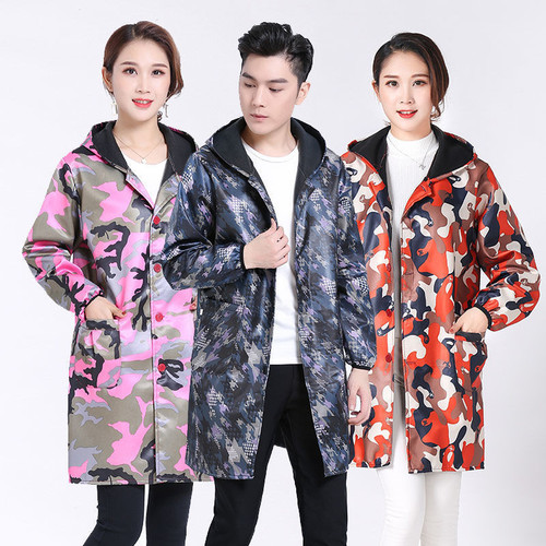 Velvet hooded overalls for men and women, oil-proof and waterproof coveralls, winter coats, camouflage coats, labor protection suits, long-sleeved aprons