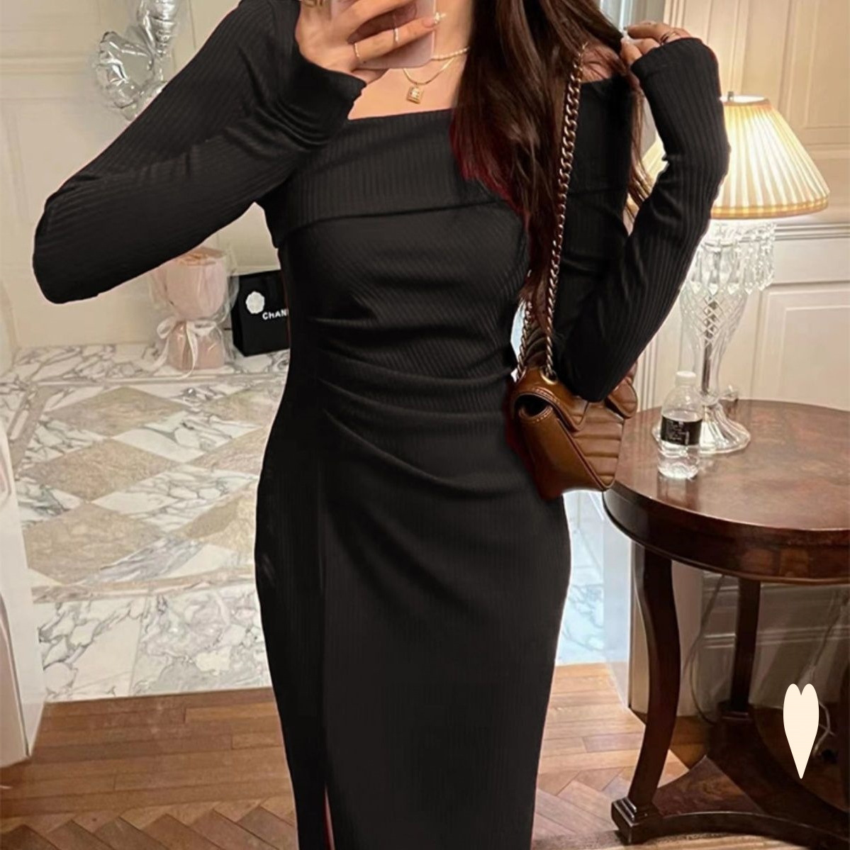 辣妹修身气质女秋冬女连衣裙学生妹小个子显瘦打底御姐纯色包臀裙