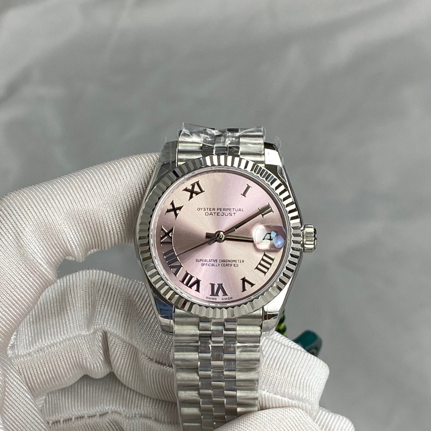 Classic Women's Datejust Automatic Mechanical Watch Oyster Steel Strap Diamond Surface Sapphire Single Calendar Couple Watch Women's Watch