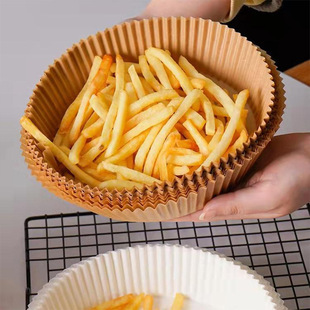 Air Fryer Paper Food Grade Special Paper Holder Round Oven Oil-Absorbing Paper Disposable Household Baking Silicone Oil Wholesale