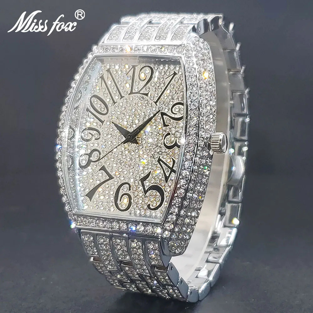 Missfox Watch by Maris, New Model with Full Diamond Luxury Fashion Hip-Hop Quirky Digital Men's Watch