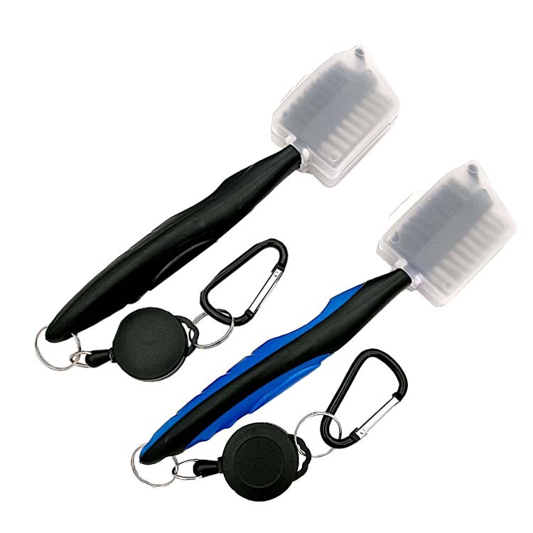 Golf double-sided club brush [with protective cover,] eight-color golf club brush golf club cleaning brush