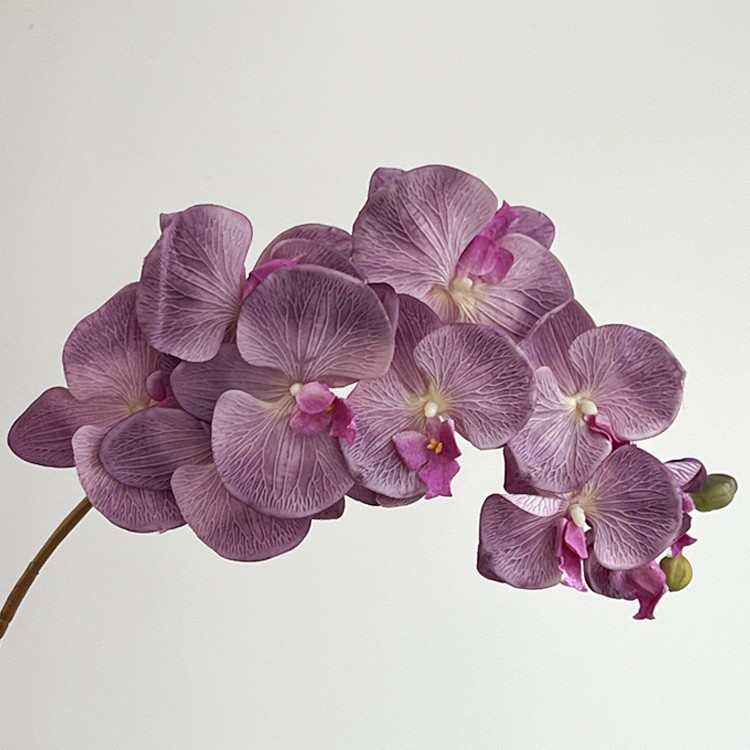 Orquídea de mariposa impresión 3D de 10 cabezas de impresión de flores falsas decoración de sala de estar de alta calidad decoración de flores secas