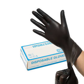 复合丁腈手套劳保家用纹身美发修车庭院清洁合成丁腈黑色PVC手套