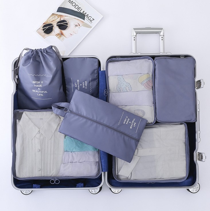 Cross-border clothing organization and storage bag set, luggage divider bags, underwear storage bags, waterproof travel storage bags