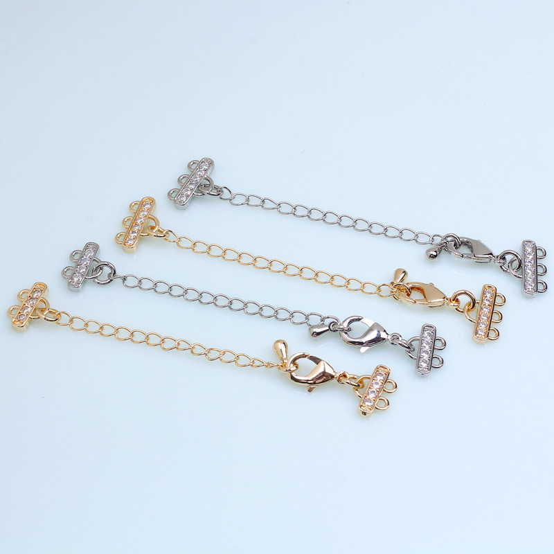 14K Gold-Filled Color-Preserving Zircon Lobster Extension Chain Buckle DIY Handmade Jewelry Accessories Pearl Necklace Finishing Buckle 14K Gold-Filled Color-Preserving Zircon Lobster Extension Chain Buckle DIY Handmade Jewelry Accessories Pearl Necklace Finishing Buckle