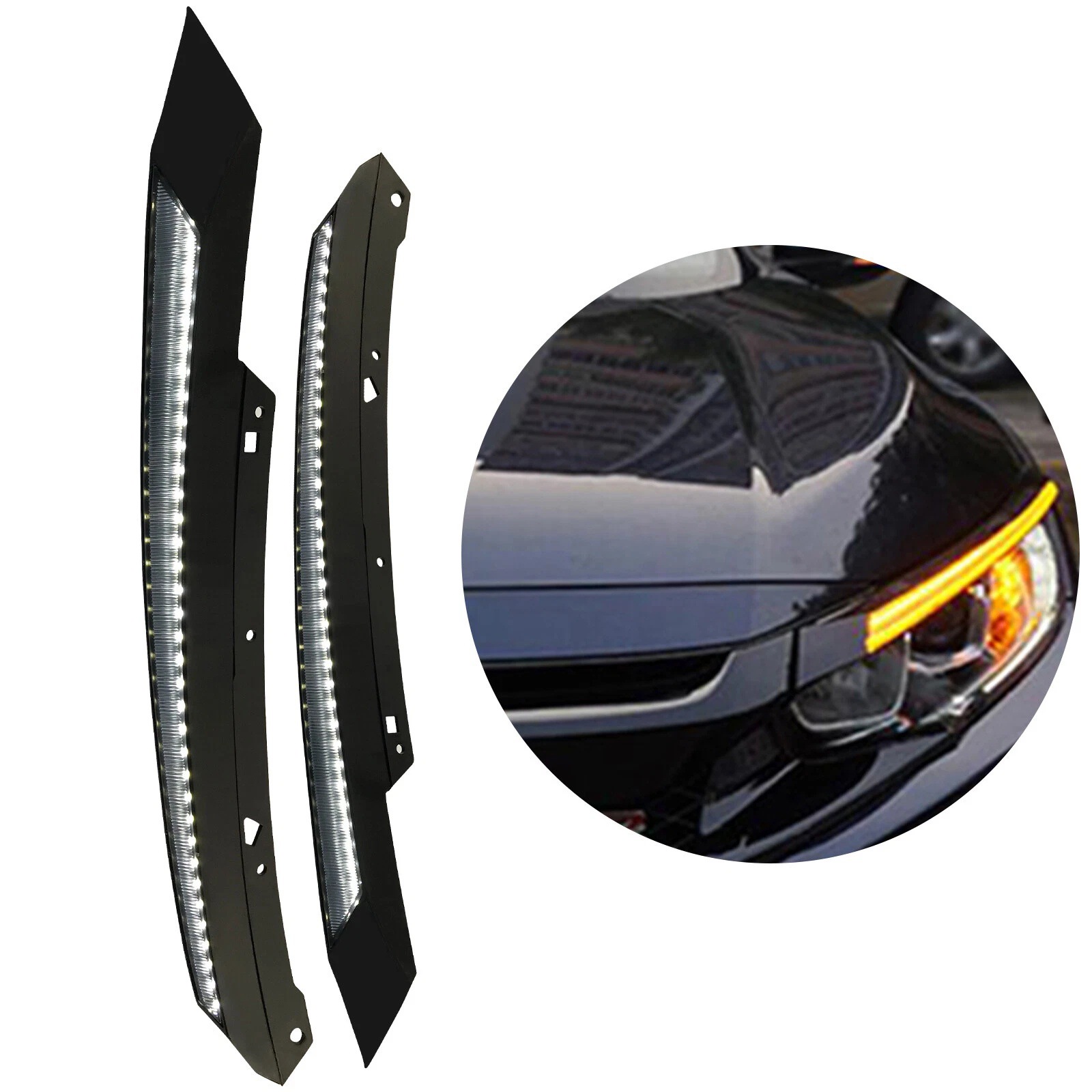 Honda Civic 10th Gen Headlight Eyebrow Daytime Running Lights