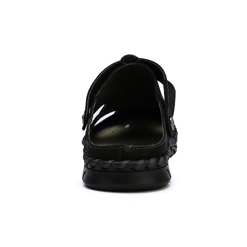 中年男士皮凉鞋