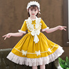 Dress, summer small princess costume, skirt, Lolita style, Korean style, suitable for teen, with short sleeve