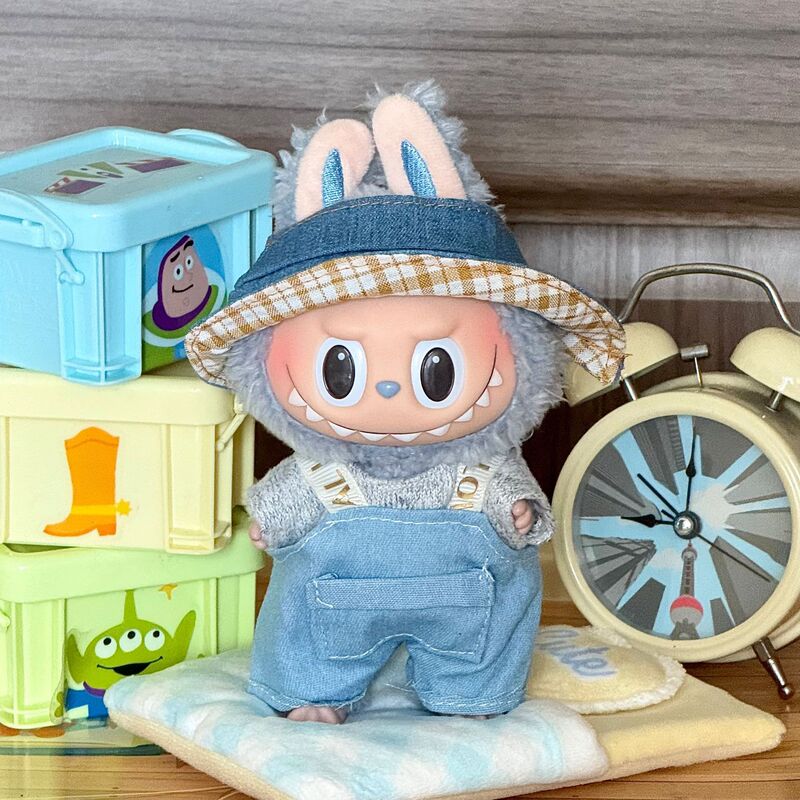 人形着せ替えスカート ラブベビー服 かわいいビニールぬいぐるみ ラブブ カジュアルスーツ服 7cm 布1|undefined