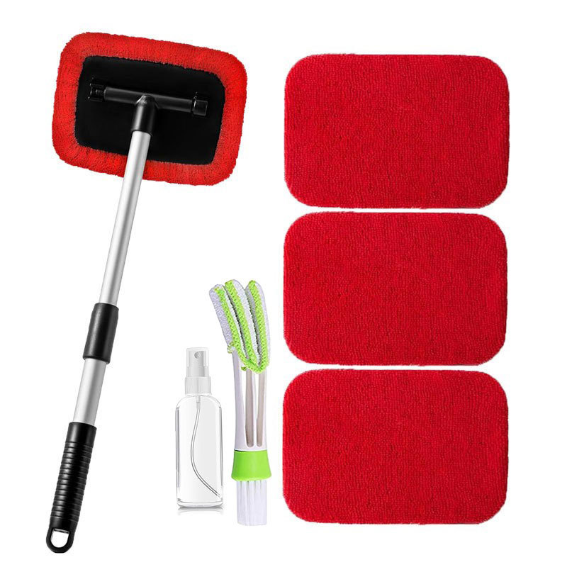 조합 7(3): 빨간색 천 커버 4개 + 사각형 플라스틱 부품 1세트 + 스프레이 병 1개 + 에어컨 청소용 브러시 1개