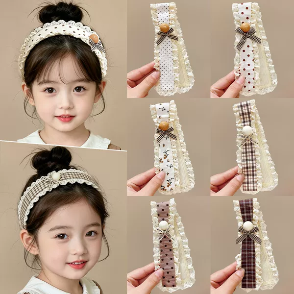 Children's Wide-Brimmed Magic Tape Headband for Baby Forehead Bangs and Hair Styling, Girls' Hair Band