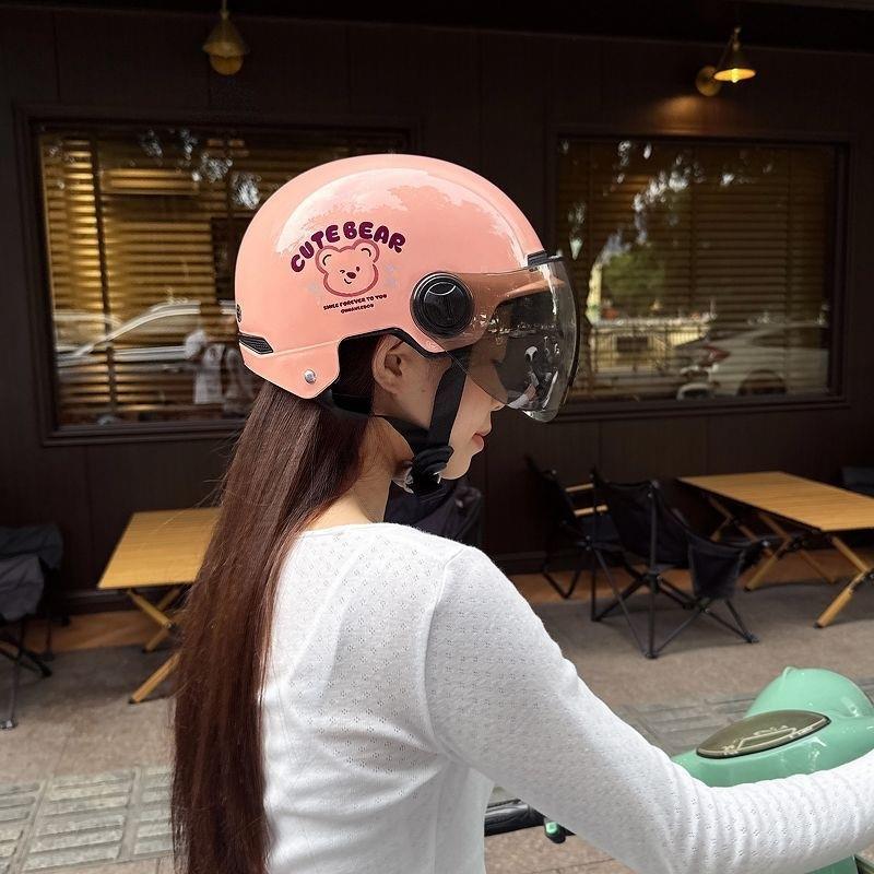 Newly certified electric bike helmet for men and women, motorcycle electric vehicle safety helmet, summer sun protection half helmet