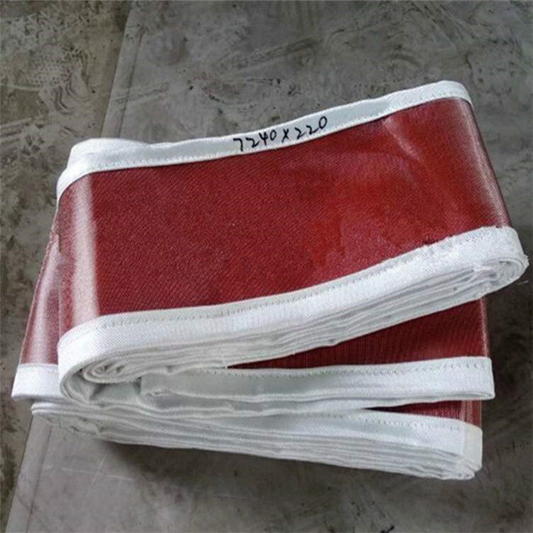 定制硅胶布蒙皮非金属补偿器氟胶布蒙皮可高温耐腐蚀烟气蒙皮圈带