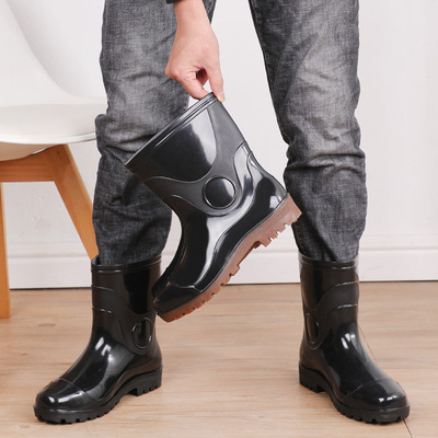 防滑牛筋底雨鞋男中筒雨靴女防水套鞋短筒水鞋低幫廚房鞋膠鞋水靴