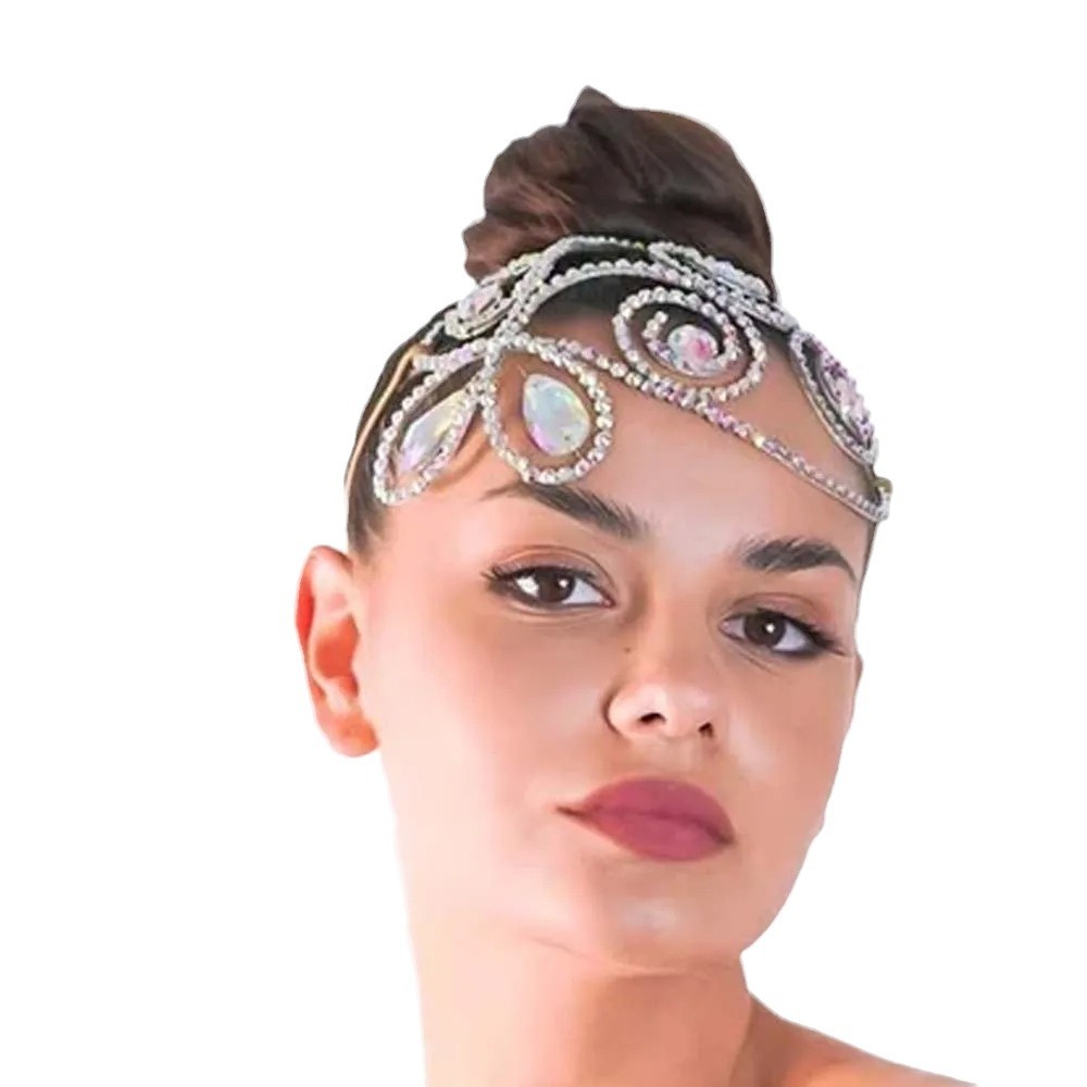 Ventas rápidas Fuego explosivo color frente cinturón de cabello bohemia Feng shui diamante bandas de cabello para mujeres Headwear