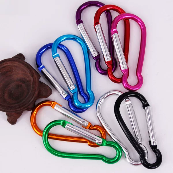 No.6 gourd type outdoor safety multifunctional mountaineering buckle aluminum alloy color spring pendant buckle stock supply