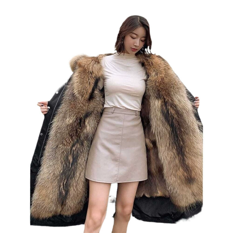 Winter long removable liner, trench coat, mid-length, plus size, increased thickness