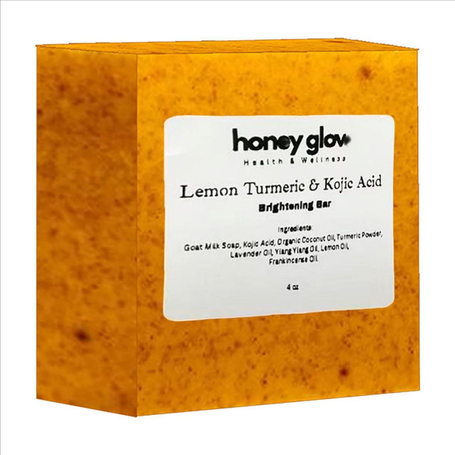 로고가 새겨진 레몬 강황 비누