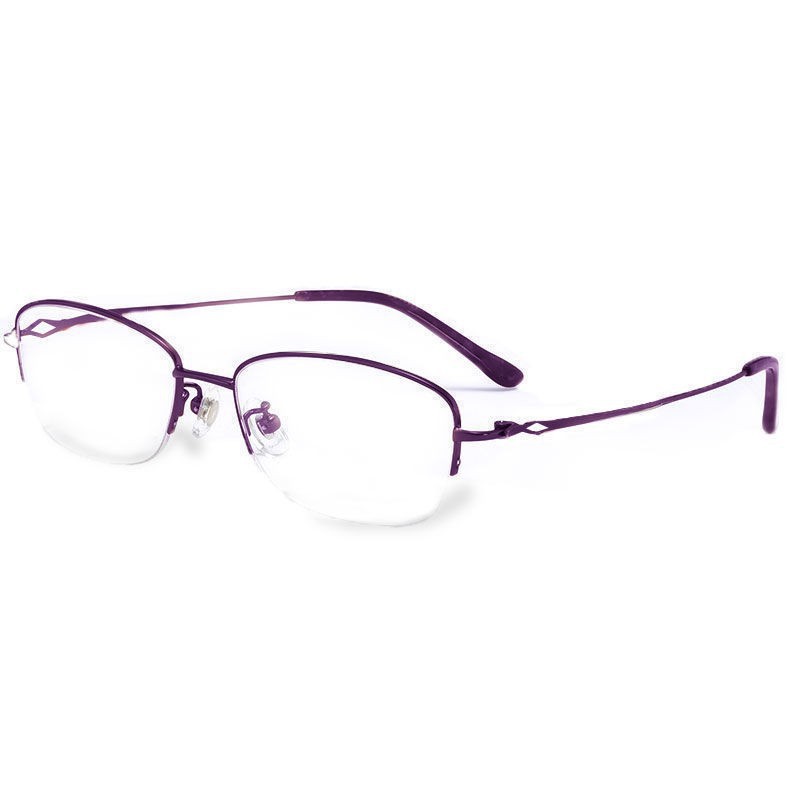 Gafas de lectura sin marco con borde de diamante de metal de moda Gafas anti-luz azul de tendencia HD Nuevo espejo viejo joven