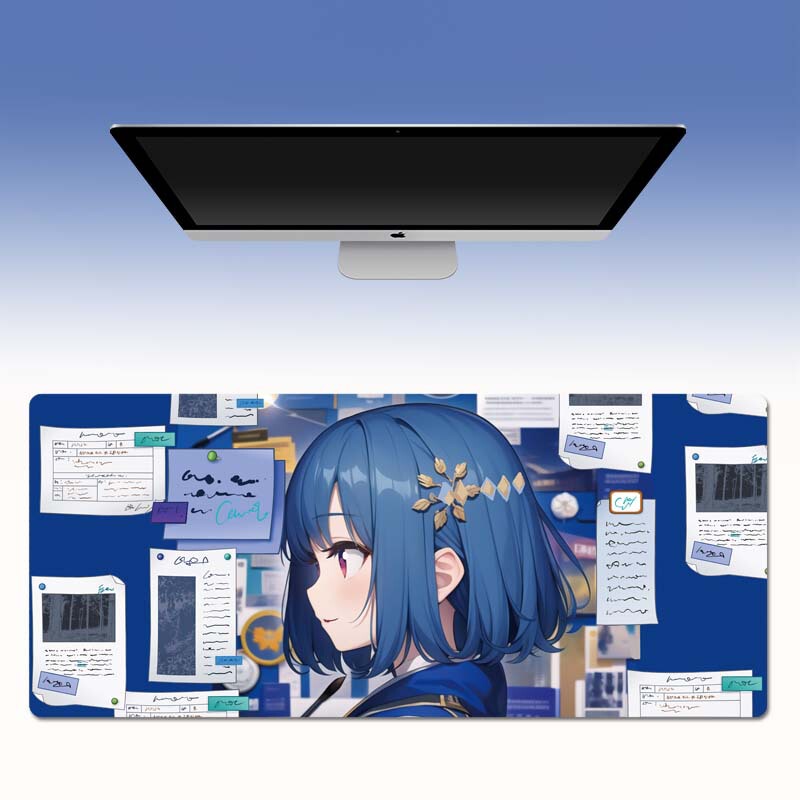 マウスパッドの1つの代理の超巨大なかわいいアニメの女子学生のキーボードのパッドは大きくて厚いロックの辺の卸売りの大きいサイズの事務室を増加します。|undefined