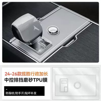 2026 Land Rover Range Rover Executive Extended Version Center Console Gear Shift Protective Film Matte Anti-Fingerprint Interior Sticker (Car interior film) - 24-26-range-rover-executive-center-console-gear-shift-matte-tpu-film