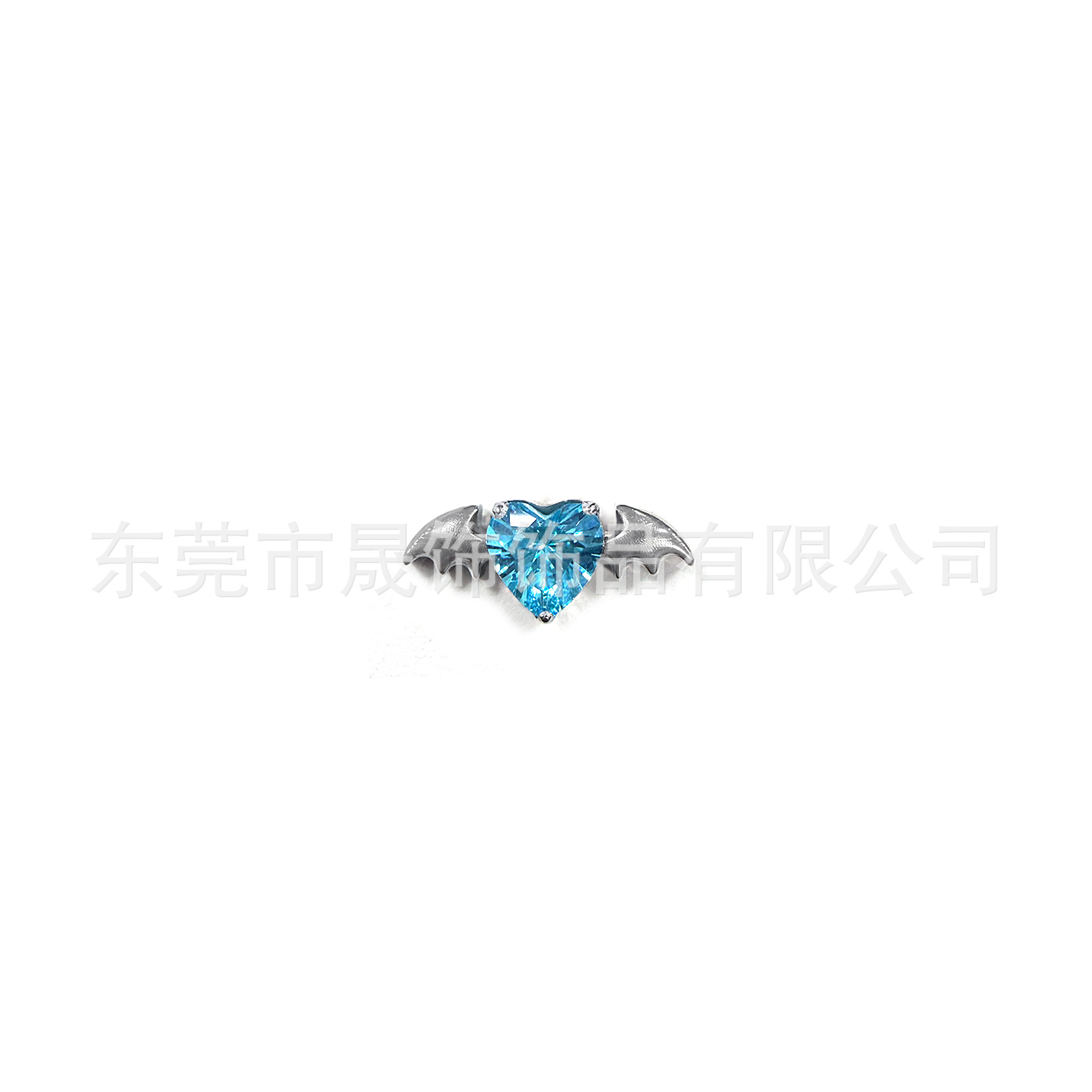 F136 Titanium Alloy 蝙蝠翅膀 Studded Heart Cubic Zirconia Ear Stud G23 Titanium Internal Thread 人体 Piercing Jewelry