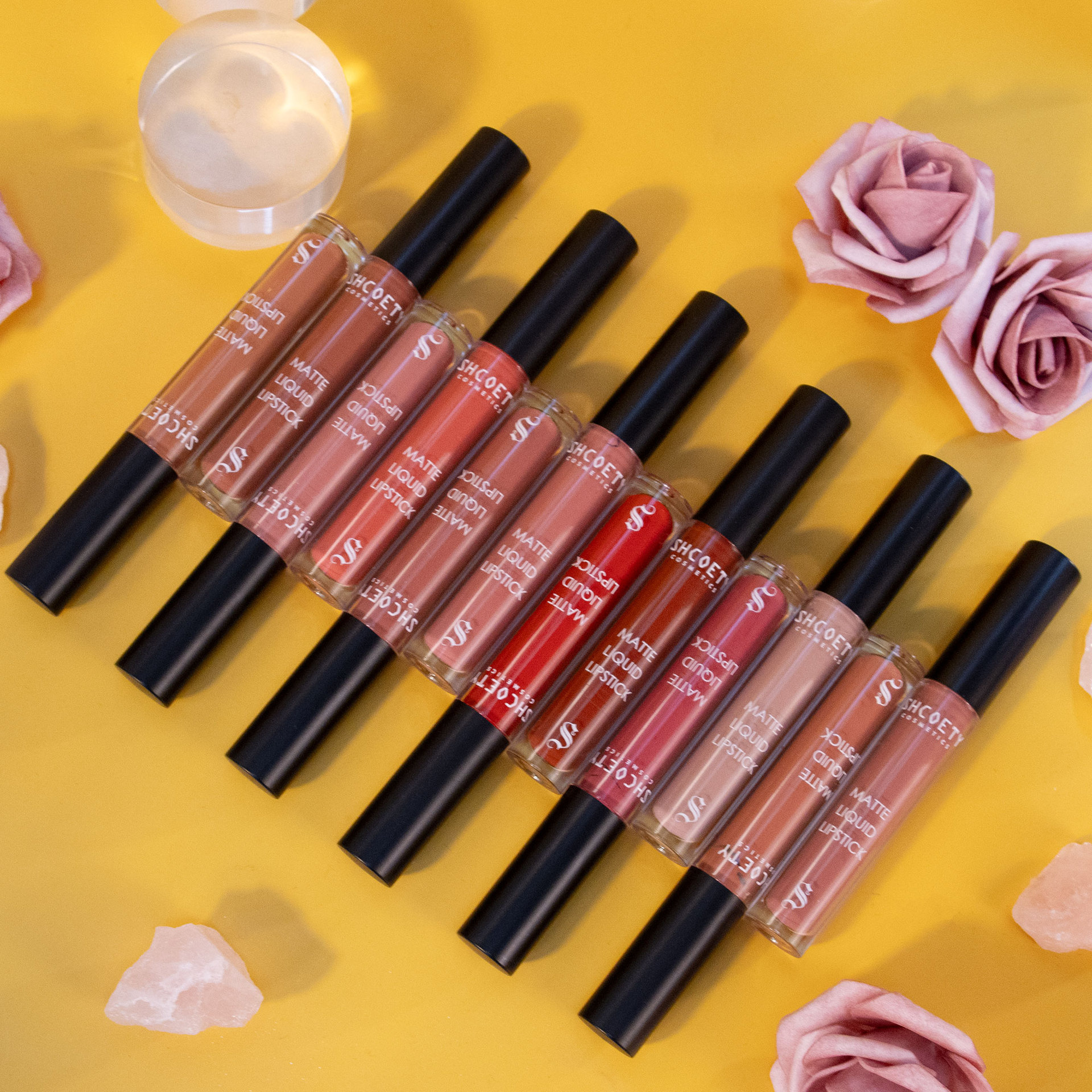 SHCOETY matte lip gloss Cross-border European and American lip and cheek dual-purpose lipstick lip gloss, long-lasting without fading and not sticking to the cup undefined
