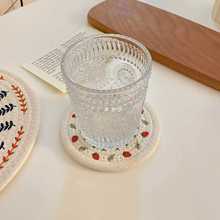 小麦子*ins风复古印花棉线圈隔热垫杯垫餐盘垫子餐桌防滑桌垫装饰