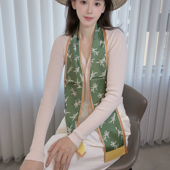 Silk Scarf Hairband (Suhang) long streamer 89×3.8 cm, lightweight gift box option