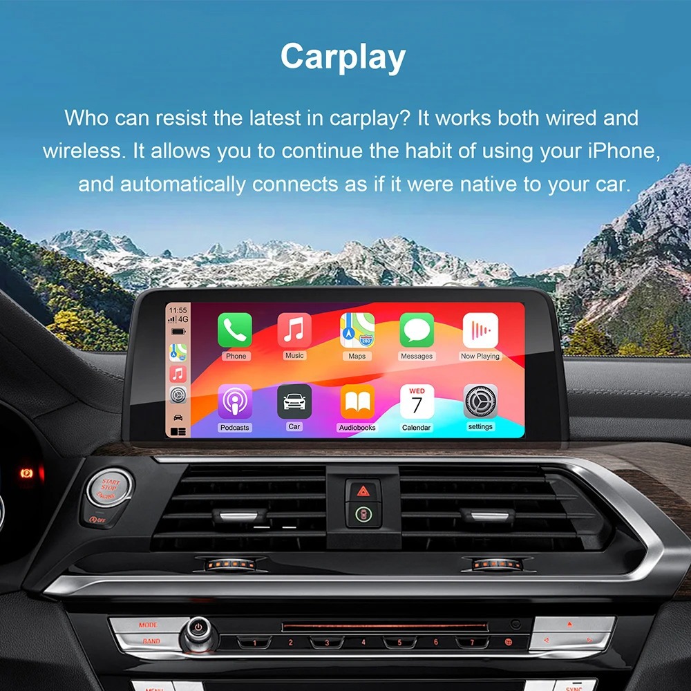 Wireless CarPlay Hicar Box for BMW with Backup Camera Support