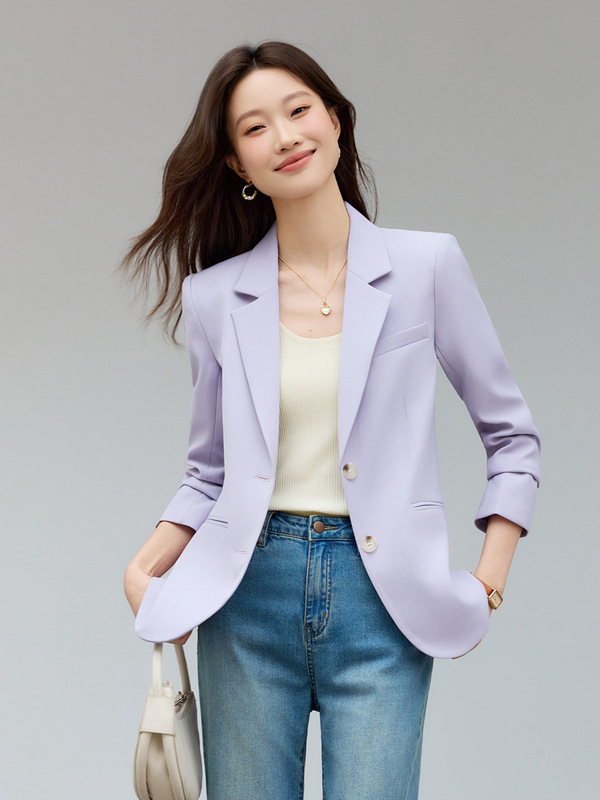 National Recruitment: Light Purple Women's Blazer, New Spring/Autumn Slim Fit, Elegant and High-End Women's Fashion National Recruitment: Light Purple Women's Blazer, New Spring/Autumn Slim Fit, Elegant and High-End Women's Fashion